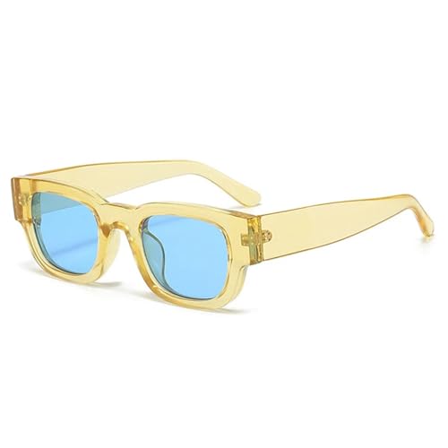 SSFVTTL Beliebte Mode Sonnenbrillen Damen Retro Candy Color Herren Punk UV400 (Gelb Blau) von SSFVTTL