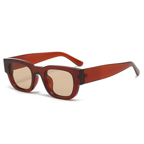 SSFVTTL Beliebte Mode Sonnenbrillen Damen Retro Candy Color Herren Punk UV400 (Rot Braun Champagner) von SSFVTTL