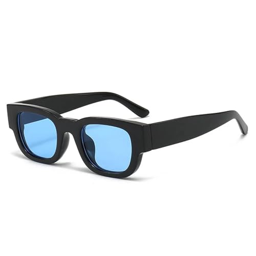 SSFVTTL Beliebte Mode Sonnenbrillen Damen Retro Candy Color Herren Punk UV400 (Schwarz Blau) von SSFVTTL