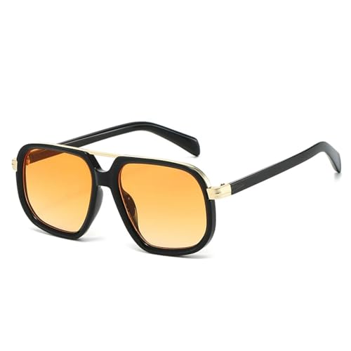 SSFVTTL Beliebte Mode Sonnenbrillen Damen Retro Gradient UV400 Herren (Schwarz Orange) von SSFVTTL