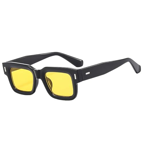 SSFVTTL Beliebte Mode Sonnenbrillen Damen Retro Punk Clear Ocean Lens Herren UV400 (Schwarz Gelb) von SSFVTTL