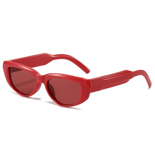 SSFVTTL Cat Eye Sonnenbrille Damen Fashion Gradient UV400 (Rot Rot) von SSFVTTL