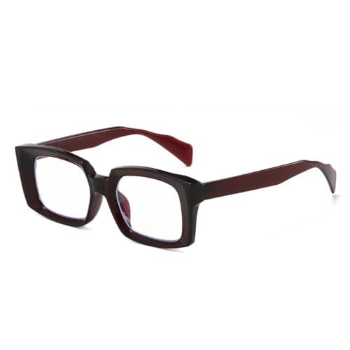 SSFVTTL Damen Sonnenbrillen Fashion Clear Gradient UV400 Herren (Dunkelrot klar) von SSFVTTL