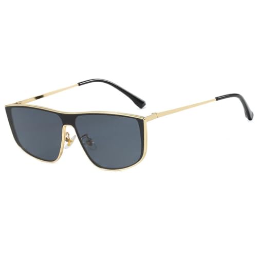 SSFVTTL Einteilige Metall-Sonnenbrille für Männer und Frauen, modischer Rahmen für Männer, UV400 (12003-C3) von SSFVTTL