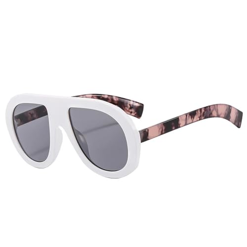 SSFVTTL Herrenmode Sonnenbrillen Damen Gradient UV400 (Weißes Muster Grau) von SSFVTTL