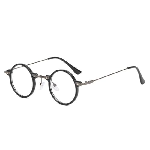 SSFVTTL Kleine runde Sonnenbrille für Herren und Damen, Retro-Steampunk-Brille, Farbverlauf, klare Gläser (TYJ21-9) von SSFVTTL