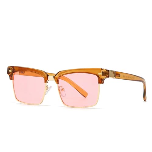 SSFVTTL Luxuriöse Vintage-Sonnenbrille mit Metallrahmen für Damen und Herren (Teerosa) von SSFVTTL