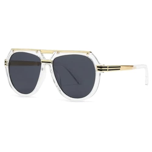 SSFVTTL Metall Doppelstrahl Sonnenbrille Mode Unisex Luxus Uv400 (TTYJ260-5) von SSFVTTL
