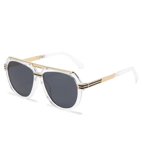 SSFVTTL Mode Big Frame Sonnenbrille Männer Metall Sonnenbrille Frauen Retro (TTYJ362-4) von SSFVTTL