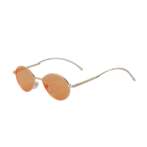 SSFVTTL Mode Metall Oval Sonnenbrille Frauen Männer Retro Schlank Skinny Rundrahmen (5) von SSFVTTL