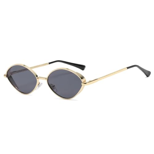 SSFVTTL Mode Oval Sonnenbrille Frauen Diamant Faden Bein Vintage Metall Rahmen Uv400 (2) von SSFVTTL
