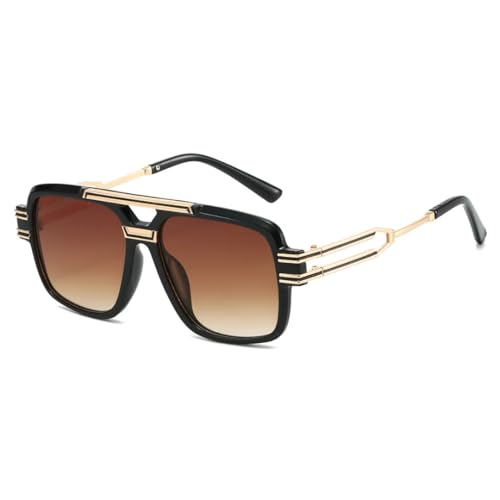 SSFVTTL Mode Retro Sonnenbrille Big Frame Herren Sonnenbrille Punk Damen Uv400 (33033-C4) von SSFVTTL