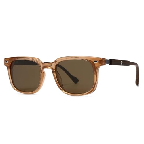 SSFVTTL Mode Sonnenbrillen Damen Retro Rechteckige Brille Weiblich Uv400 (TTYJ367-3) von SSFVTTL