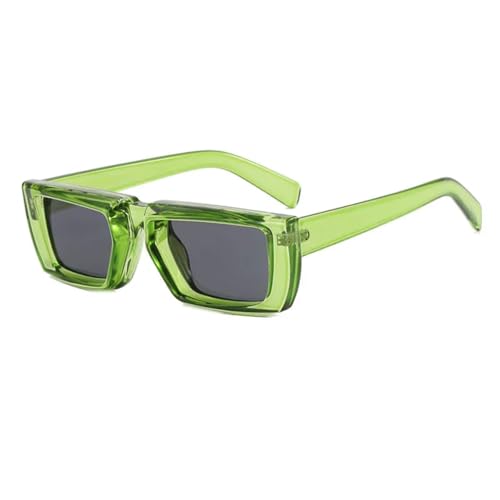 SSFVTTL Modische Punk-Sonnenbrille, Retro, rechteckig, UV400 (grün/grau) von SSFVTTL