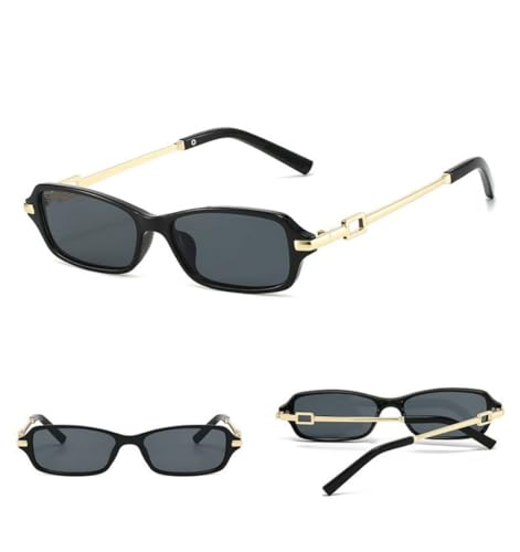 SSFVTTL Ovale kleine Rahmen Luxus Sonnenbrille Mode Frauen Retro schwarze Brille UV400 (TTYJ343-1) von SSFVTTL