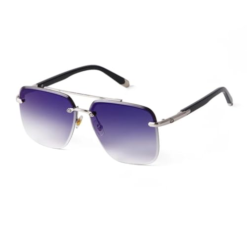 SSFVTTL Randlose Sonnenbrille Damen Brücken Metall Herren Uv400(4) von SSFVTTL
