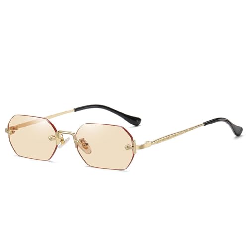 SSFVTTL Randlose Sonnenbrille Retro Punk Gradient Uv400(2) von SSFVTTL