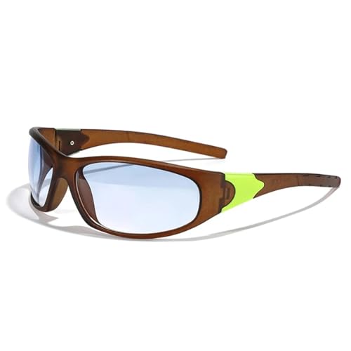 SSFVTTL Retro Cat Eye Sonnenbrille Damen UV400 Punk Herren (Matt Teeblau) von SSFVTTL