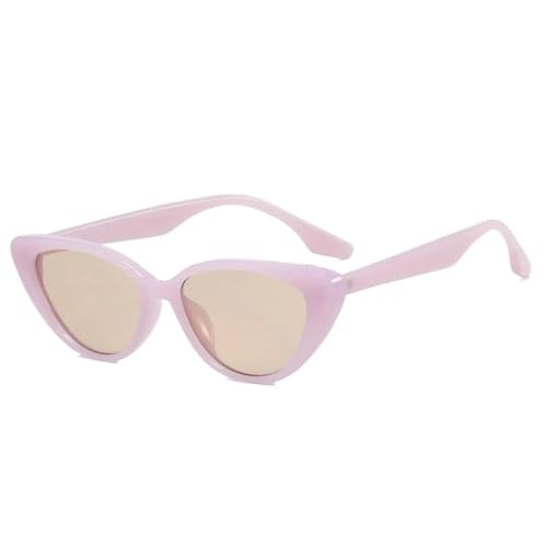 SSFVTTL Retro Damen Kleine Cat-Eye-Sonnenbrille UV400 (Lila Champagner) von SSFVTTL