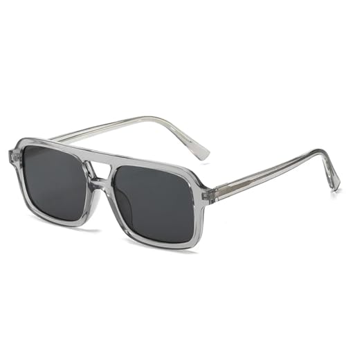 SSFVTTL Retro Damen Luxus Sonnenbrille Mode Klare Bonbonfarbe UV400 Herren (Grau) von SSFVTTL