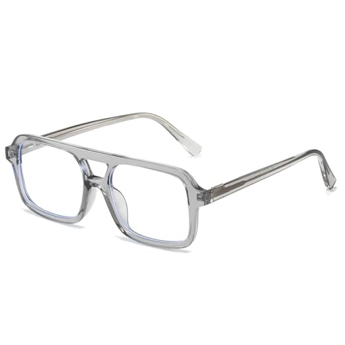 SSFVTTL Retro Damen Luxus Sonnenbrille Mode Klare Bonbonfarbe UV400 Herren (Grau klar) von SSFVTTL