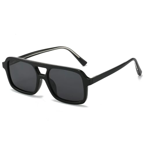 SSFVTTL Retro Damen Luxus Sonnenbrille Mode Klare Candy Farbe UV400 Herren (Schwarz Grau) von SSFVTTL