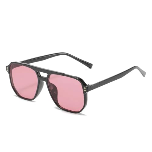 SSFVTTL Retro Damen Sonnenbrille Mode Blau Orange Farbverlauf UV400 Herren (Schwarz Lila Rot) von SSFVTTL