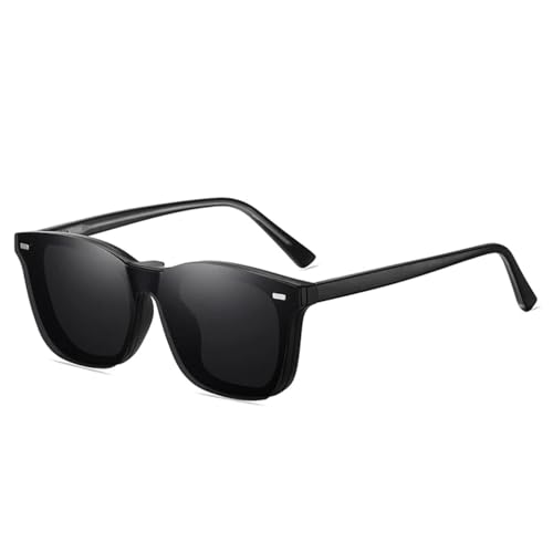 SSFVTTL Retro Herren Sonnenbrille UV400 (Mattschwarzgrau) von SSFVTTL