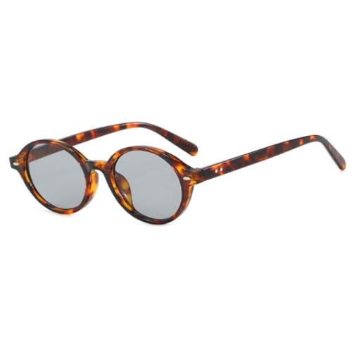 SSFVTTL Retro Kleine Ovale Sonnenbrille Damen Herren Nieten Shades Luxus Uv400 (13176-C2) von SSFVTTL