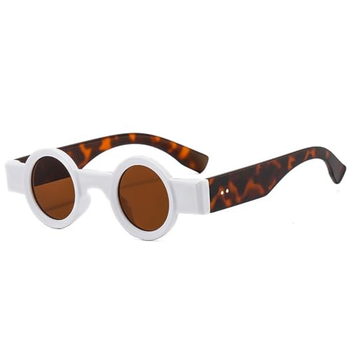 SSFVTTL Retro Kleine Runde Damen Punk Sonnenbrille UV400 Mode Klare Ozeanlinse Herren (12) von SSFVTTL