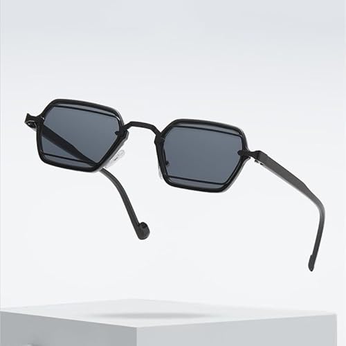 SSFVTTL Retro Kleine Sonnenbrille Damen UV400 Mode Klare Linse Herrenrahmen (Schwarz Rot Klar) von SSFVTTL