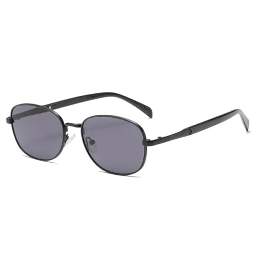SSFVTTL Retro Metallrahmen Damen Sonnenbrille Mode Klare Ozeanlinse UV400 Herren (Schwarz Grau) von SSFVTTL
