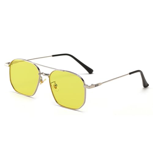 SSFVTTL Retro Metallrahmen Sonnenbrille Damen Mode Klare Ozeanlinse UV400 Herren (8) von SSFVTTL