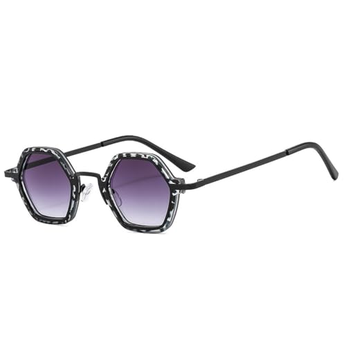 SSFVTTL Retro Punk Männer Polygon Sonnenbrille Mode Klar Ozean Gradienten Objektiv Frauen Uv400 (5) von SSFVTTL