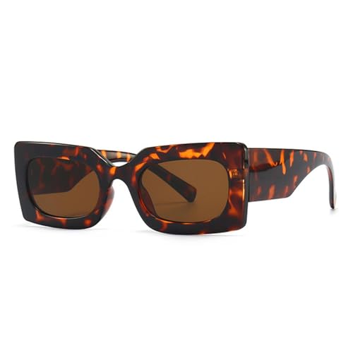 SSFVTTL Retro Rechteck Jelly Orange Grün Sonnenbrille Damen Mode Gradient Uv400 (6) von SSFVTTL