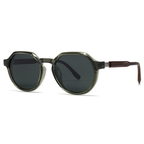 SSFVTTL Retro Runde Sonnenbrille Mode Schwarz Fahren Männlich Weiblich Uv400 Männer (TTYJ368-6) von SSFVTTL