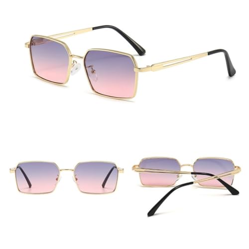 SSFVTTL Retro-Sonnenbrille für Männer und Frauen, modisch, kleiner Rahmen, Polygon, UV400 (TYJ90-2) von SSFVTTL