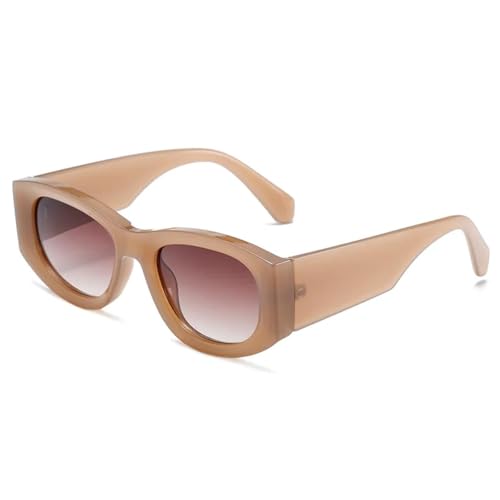 SSFVTTL Retro-Sonnenbrille mit Metallscharnier, UV400 (Jelly Tea Tea) von SSFVTTL