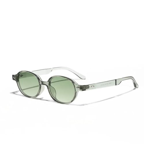 SSFVTTL Rivet Vintage Kleine Rahmen Oval Sonnenbrille Frauen für Männer Luxus Beliebte Punk Uv400 (Grün) von SSFVTTL