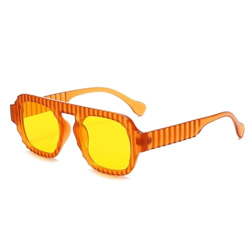 SSFVTTL Shauna Retro Sonnenbrille Damen Gradient UV400 (Orange Gelb) von SSFVTTL