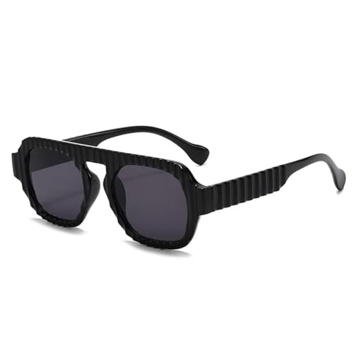 SSFVTTL Shauna Retro Sonnenbrille Damen Gradient UV400 (Schwarz Grau) von SSFVTTL