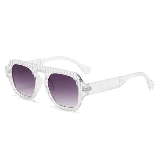 SSFVTTL Shauna Retro Sonnenbrille Damen Gradient UV400 (Transparent Grau) von SSFVTTL