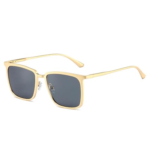 SSFVTTL Sonnenbrille Damen Mode UV400 Retro Metallrahmen Herren Trendy (Goldgrau) von SSFVTTL