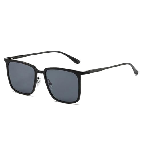 SSFVTTL Sonnenbrille Damen Mode UV400 Retro Metallrahmen Herren Trendy (Schwarz Grau) von SSFVTTL