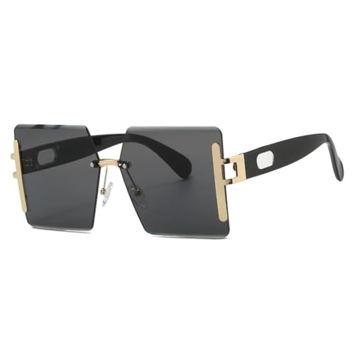 SSFVTTL Sonnenbrille Damen für Herren Brille Mode Vintage Luxus Pink UV400 (Schwarz) von SSFVTTL