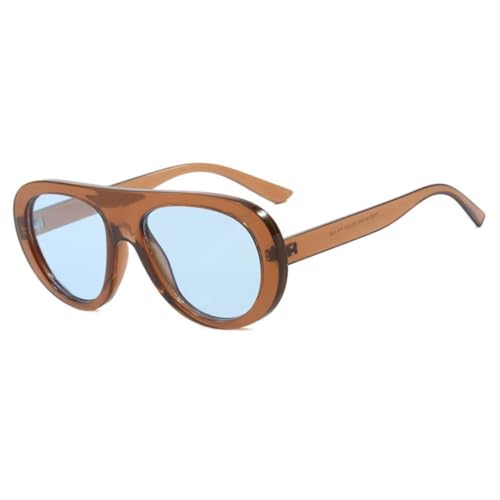 SSFVTTL Vintage Flat Top Sonnenbrille Damen für Herren Mode Beliebter Luxus (Teeblau) von SSFVTTL