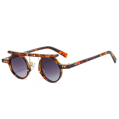SSFVTTL Vintage Kleine Runde Sonnenbrille Beliebte Mode Punk Uv400(9) von SSFVTTL