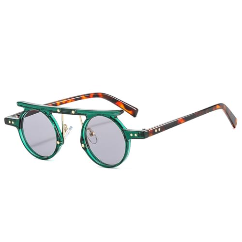 SSFVTTL Vintage Kleine Runde Sonnenbrille Beliebte Mode Punk Uv400 (7) von SSFVTTL