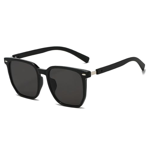 SSFVTTL Vintage Nieten Damen Sonnenbrille Fashion Gradient UV400 Herren Trendy (Schwarz Grau) von SSFVTTL