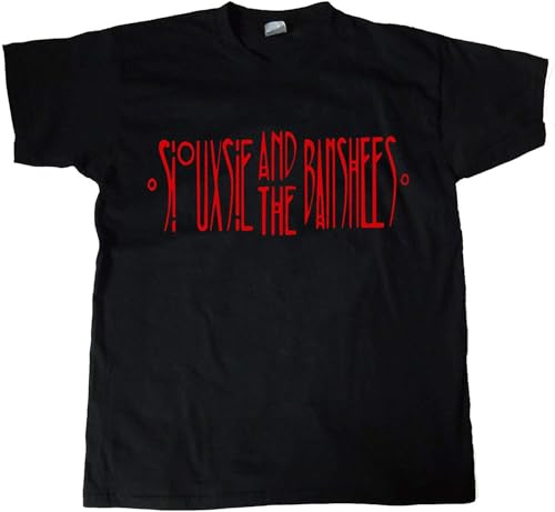 Siouxsie and The Banshees Red Logo T-Shirt Black von SSGTCKFM
